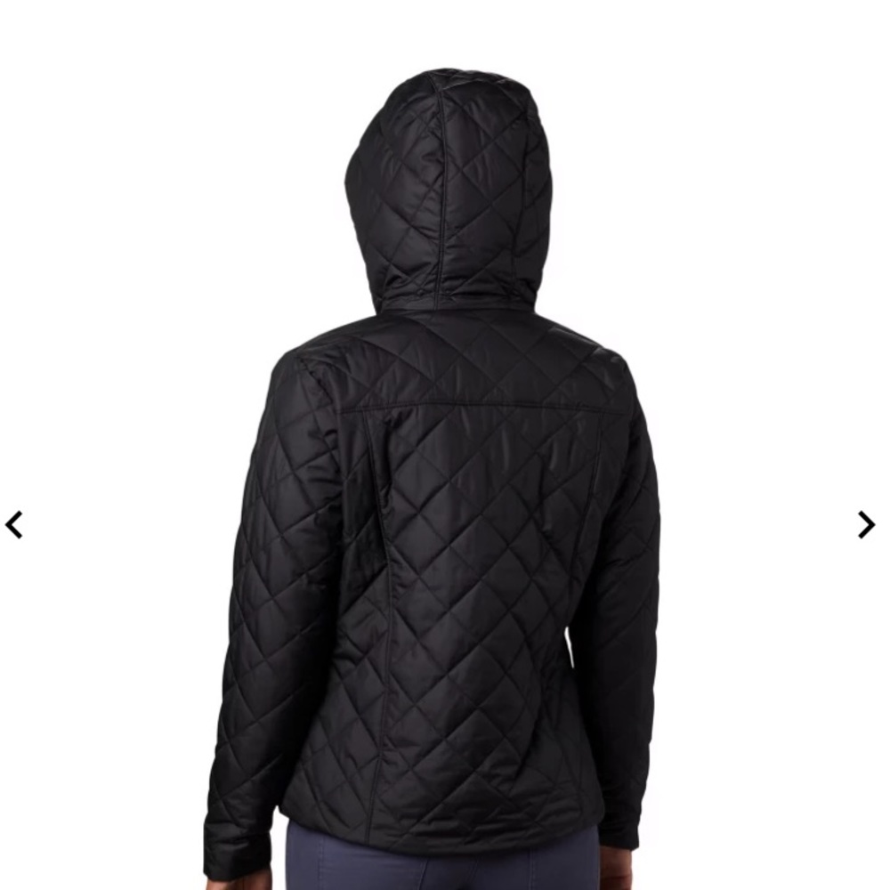 NWT COLUMBIA XL 16/18 copper crest black hooded jacket - Picture 2 of 8